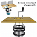 Miniatyrbild 4 av 5: Träfräslyftbord, Fräslyftprecisionsbord, för motordiameter 64-65mm, Maximal lyft 51mm..