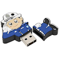 Pikkukuva 1 / 5: U-levy Sarjakuva Luova Joustava Muovinen Kannettava Windows 98 / Me / 2000 / XP USB2.0 Poliisityttö 16G