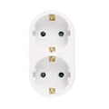 Miniatyrbillede 4 af 4: 2 Stik Dobbelt Stik Multiple Stikdåse Multi Stik Adapter Horisontal