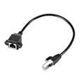 Miniatyrbilde 1 av 5: Rj45 Hunn Til Hann Adapter Nettverksforlengelseskabel Panelmontering 27cm