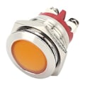 Miniatyrbillede 4 af 5: 0,6in LED Indikator Lysstærk Signallampe Flammehæmmende Base IP66 Vandtæt Universal (Gul)