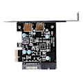 Miniatyrbillede 1 af 5: PCI-Express USB3.0 2 Porte Frontpanel med 19Pin Strømstyringskort Adapter