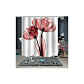 Miniatyrbillede 1 af 5: Blomster bruseforhæng vandtæt skimmelbestandig badeforhæng vaskbart badeforhæng polyesterstof 3D bruseforhæng til badeværelse