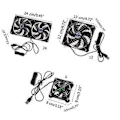 Pikkukuva 3 / 5: 80mm/120mm/240mm USB-tuuletin kytkimellä DIY-tietokonekotelon rungolle