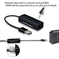 Miniatyrbilde 4 av 5: Ethernet-adapter for spillkonsoll, USB 2.0 til 10/100 Mbps RJ45 Gigabit Ethernet LAN Nettverksadapter Nettverksutvidelseskort