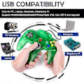 Miniatyrbillede 2 af 4: USB til N64 Gaming, USB Retro N64 Gamepad Joystick Joypad til PC Mac Linux Rasp Pi 3 (transparent rød)