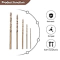Miniatyrbild 5 av 5: 50st Force Tools M35 Kobolt Borrsats, HSS-Co Set 1-m, för Ing På Ste