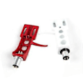 Miniatyrbilde 2 av 5: Universal platespiller headshell fonograf platespiller erstatnings headshell med 4X ledningskabler for platespiller rød