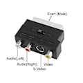 Miniatyrbillede 3 af 5: 1080p-kompatibelt han S-video til 3 Rca Av lydkabel m/scart til 3 Rca phono-adapter