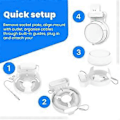 Miniatyrbilde 2 av 5: Veggfeste for ruter for Deco BE23/BE25/BE3600/BE5000 Wifi 7 Veggfeste Hjem WiFi System 2 stk