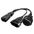 Miniatyrbillede 1 af 5: IEC320-C14 Han til EU4.0mm+EU4.8mm Hun Strømforsynings Konverter Kabelledning