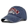 Miniatyrbilde 5 av 5: BOSTON retro tredimensjonal broderi baseballcaps 3D applikasjonsbroderi caps vasket og gjort gammel solskjerm