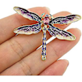 Miniatyrbild 2 av 5: Dragonfly Brooch Pin Akryl Fluga Insekt Broschnål För Kvinnor Kläder Korsage