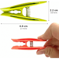 Miniatyrbilde 5 av 5: 12 stk. klesklyper i plast, strandhåndkleklemmer, solseng, multifunksjonelle vindklemmer