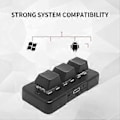 Miniatyrbild 3 av 5: MK321G 3-knapps Mini Anpassningsbart Mekaniskt Tangentbord Blå Switch USB & 2.4G Trådlöst Dual-Mode för OSU Spel Multimedia Svart
