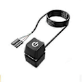 Miniatyrbillede 1 af 5: LED Lys Computer Desktop Switch PC Bundkort Ekstern Start Strømknap Forlængerkabel til Hjemmekontor 10M Sort