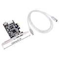 Miniatyrbillede 4 af 5: PCIe 3 Porte Firewire Kabel Udvidelseskort PCI for Express 1394B & 1394A TI XIO2213B Chipset Adapter til Desktop PC
