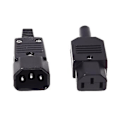 Miniatyrbillede 3 af 5: 250v 10a Konnektor Iec 320 C14 Stik Til C13 Stikdåse