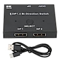 Miniatyrbillede 1 af 5: DisplayPort Switch 2x1/1x2 DisplayPort Bidirectional Switch Understøtter 8K 30Hz 5K 60Hz 4K 120Hz/60Hz til Skærm Laptop