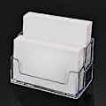 Miniatyrbillede 3 af 5: 2 Pak Klar Visitkortholder 2 Niveauer Plastikkort Stand Organizer (4-d-w)