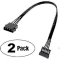 Miniatyrbillede 4 af 5: Molex IDE 4 Pin Han til 15 Pin Hun SATA Strøm Konverter Adapter Kabel Harddisk HDD SSD Strømforlængerkabel, 2 Pakke