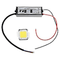 Miniatyrbild 1 av 5: 50W Hög Vit LED Lampa + Drivrutinsadapter Drivrutin Glödlampa