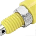 Miniatyrbillede 4 af 4: 10 stk. 2 mm Banan Hun Jack Stik Adapter Panel Mini Bindingsstolpe til Elektronisk Instrument Gul