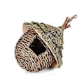 Miniatyrbilde 4 av 5: Fuglehus, 3 stk. håndvevde hengende kolibrihus for hekking, naturlig gressfuglrede for hage