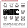 Miniatyrbild 4 av 5: 10-pack Oscillerande Multiverktygsblad Precision Trä Metall Oscillerande Sågblad Universal Multiverktyg Snabbkoppling