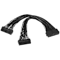 Miniatyrbillede 1 af 5: Atx 24pin 1 Til 2 Port Strømforsyning Forlængerkabel Psu Han Til Hun Splitter 24pin Forlængerkabel