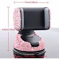 Miniatyrbillede 2 af 5: Bling mobiltelefonholder til bil, justerbar biltelefonholder automatisk rotation 360° luftventil til iPhone Galaxy Smartphone eller GPS-enheder 3,5-6 tommer (P