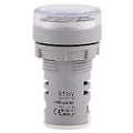 Miniatyrbillede 1 af 5: Rund LED Signallampe AC Digital Display Voltmeter Indikator (hvid)