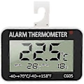 Miniatyrbild 1 av 5: Kylskåpstermometer mäter från -40c till +70c Elektronisk kylskåpstermometer Digitalt alarm Frys