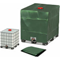 Pikkukuva 1 / 5: Peite 1000L IBC-säiliölle, vesisäiliön peite suojapeite säiliölle pölytiivis säiliön peite vihreä 120 x 100 x 116 cm