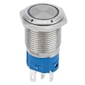 Miniatyrbillede 1 af 5: 16mm LED Lys Selv Nulstil 1NO 1NC Metal Trykknap Kontakt til Bilmodifikation (Hvidt Lys 24V)