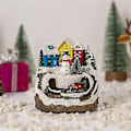 Miniatyrbilde 3 av 5: LED Lys Jul Snøhus Landsby Lysende Ornament B