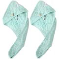 Miniatyrbillede 1 af 5: 2-pak mikrofiber hårbandana wrap tørrehåndklæder til kvinder med langt, krøllet, vådt hår style9