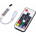 Pikkukuva 1 / 5: UltraBright RF-kaukosäädin 17 näppäimen langaton kaukosäädin, 5V/12V/24V 12A miniohjain RGB LED-nauhalle