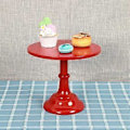 Pikkukuva 4 / 5: Metallinen rautainen kakkuvati pyöreä jalusta jälkiruokapidike cupcake-teline leivontaan syntymäpäiväjuhliin (keltainen S)
