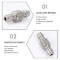 Miniatyrbillede 5 af 5: 2 stk. Pcp Begge Ender Nnect Adapter Mindre Stål Dobbelt Nippel