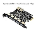 Pikkukuva 5 / 5: PCIE USB3.0 -laajennuskortti PCI Express - USB-sovitin HUB 7 porttia 5 Gb Super