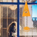 Pikkukuva 3 / 5: Halloween Huoneen Koristelu Halloween Taottu Kolmio Tuulikello Riipus Puutarhakello Decoracion Para Habitacion C