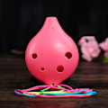 Miniatyrbillede 4 af 5: 6-hullet plastik alt C ocarina, velegnet til børns læring, lærerundervisning, pink