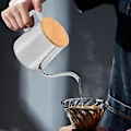 Miniatyrbillede 3 af 5: 350ml Smal Tud Pot Svanhals Rustfrit Stål Hånddryp Hæld Over Kaffe