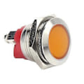 Miniatyrbillede 2 af 5: 0,6in LED Indikator Lysstærk Signallampe Flammehæmmende Base IP66 Vandtæt Universal (Gul)