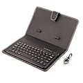 Miniatyrbilde 1 av 5: Universelt Trådløst Bluetooth Tastatur Flip Case Deksel med Stativ for IOS/Android Telefoner Svart