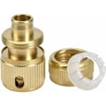 Miniatyrbillede 2 af 5: 2 stk. Slangeende Hurtigkoblinger Fittings 1/2 Slange Rør Messing Have Slange Kobling Hurtigkobling Dele Hardware til Havevandingsslange Pip