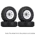 Miniatyrbild 3 av 5: 4st 85mm 1.55 Tum Gummihjul Däck För 1/10 Rc Crawler Bil Axial Jr Rc4wd D90 Tf2 Cc01 Lc70