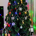 Miniatyrbild 3 av 5: Utomhus ljusslinga 144 LED julnätljus - 2 x 2 m - RGB-färg - flerfärgad - Drivs av fjärrkontroll - Vattentät - Juldekoration