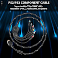 Pikkukuva 4 / 5: Sopii Ps2/ps3 Komponenttikaapelille 1.8m Sopii Ps 2/3 Korkean Resoluution Pelikaapelin Lisätarvikkeelle